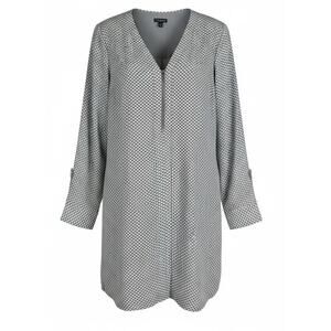 Express Womens Small Gray Dress Long Sleeve Buttons V Neck Lined Polyester